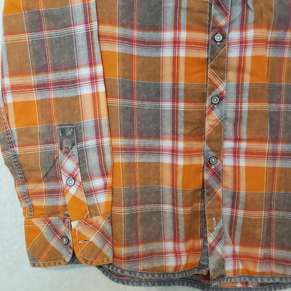 NEW ..W-DEPART WEST...PLAID LONG SLEEVE BUTTON UP SHIRT...SIZE:L - Picture 6 of 9